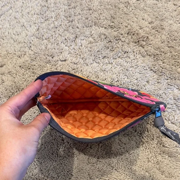 Vera Bradley Floral Pouch - Pink, Yellow, Orange, Green - Picture 4 of 4